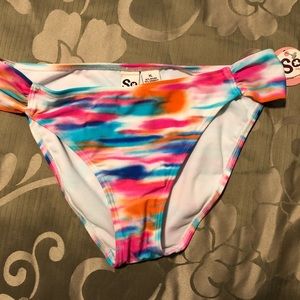 Bright striped bikini bottom NWT